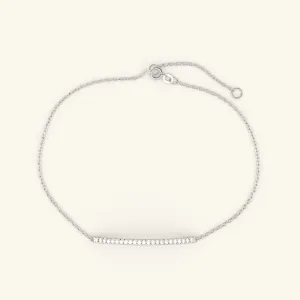 0.11CT Natural Diamond Minimalist Bar Set Bracelet