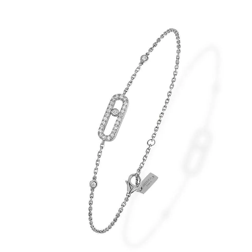 0.19ctw White Gold Diamond Pavé Bracelet