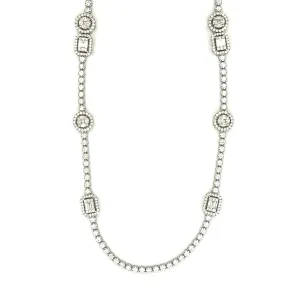 11.32ct 18k White Gold Opera Length Diamond Necklace