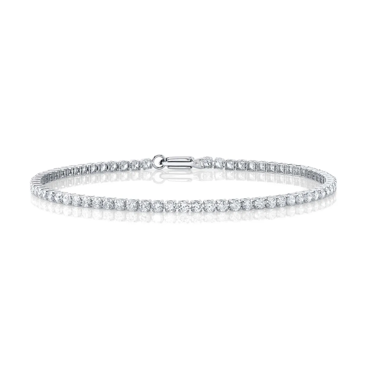 14K White Gold Diamond Micro-Tennis Bracelet