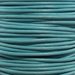 1.5mm Turquoise Round Leather Cord (2 Meters)