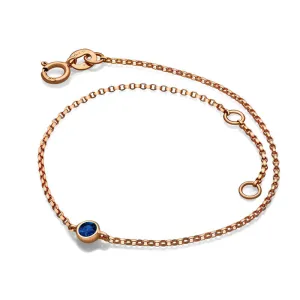 18k Gold September Birthstone Sapphire Bracelet