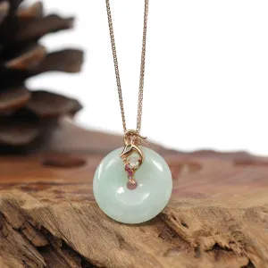 18k Rose Gold Jadeite Jade Constellation 12 Zodiac Signs (Capricorn) Necklace