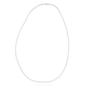 18k White Gold 4 Prong Diamond Tennis Necklace