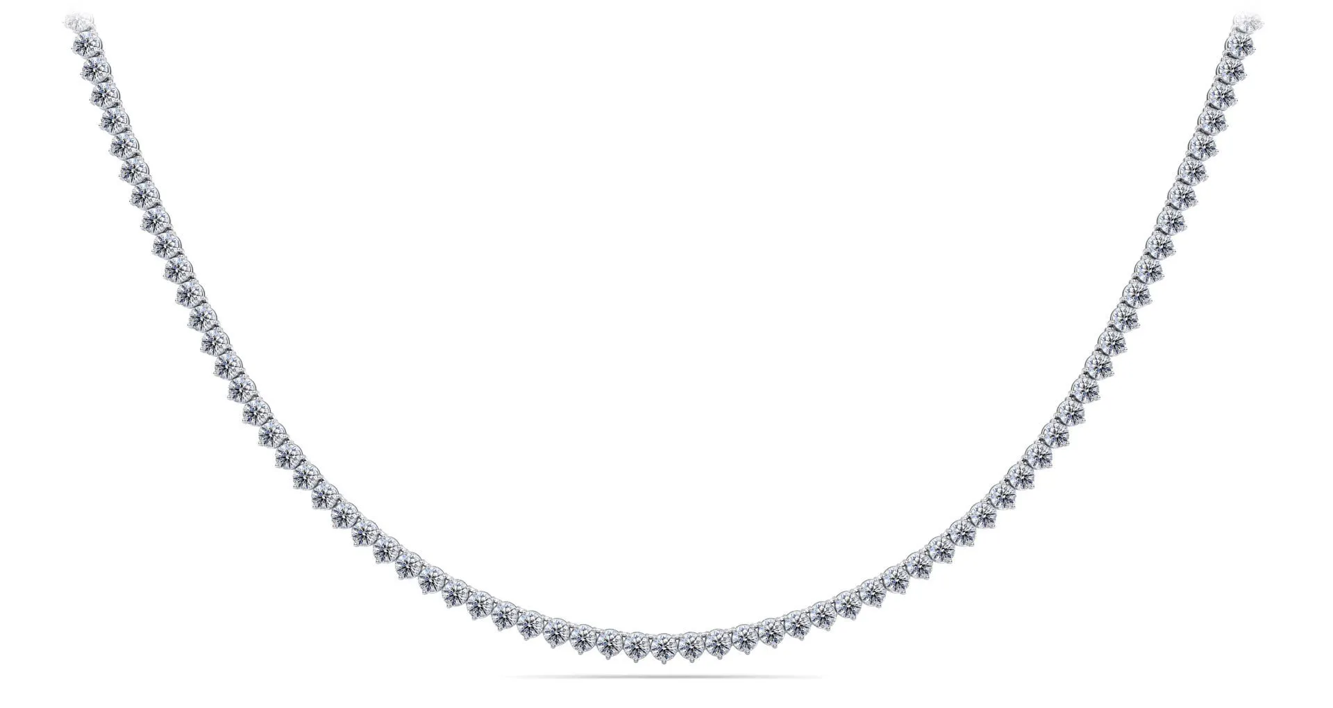3 Prong Riviera Lab-Grown Diamond Necklace with 5.71 ct.(finished) 2mm