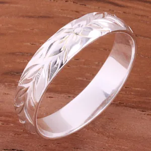 4mm Hawaiian Maile Smooth Edge Toe Ring