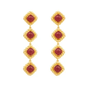 Annabella Earrings Ruby Quartz