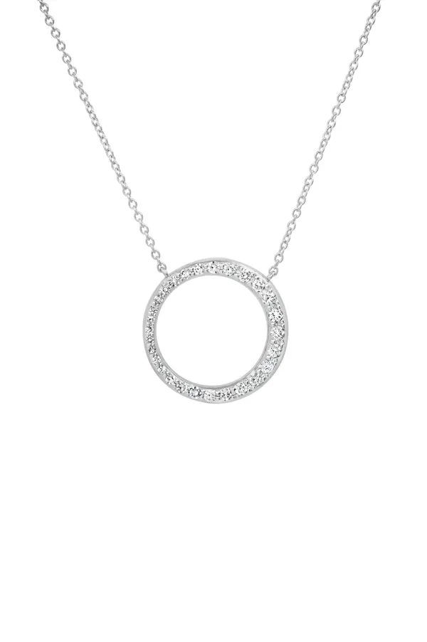 Asymmetrical Diamond Loop Necklace