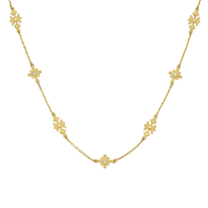 Ayllu Necklace | 22k Gold Plate | White Zircon