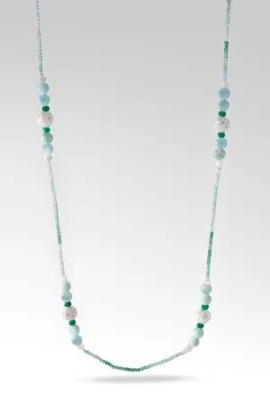 Beaded Ombre Green Onyx Necklace™ in Watermark