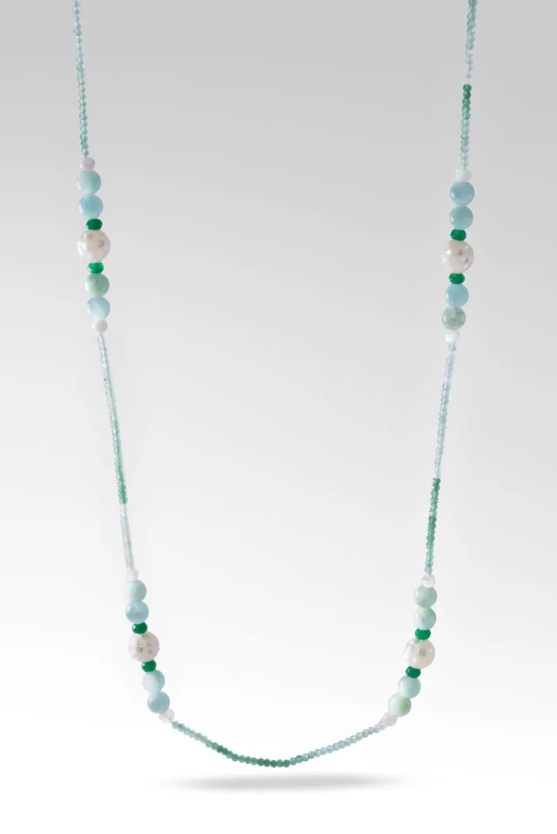 Beaded Ombre Green Onyx Necklace™ in Watermark