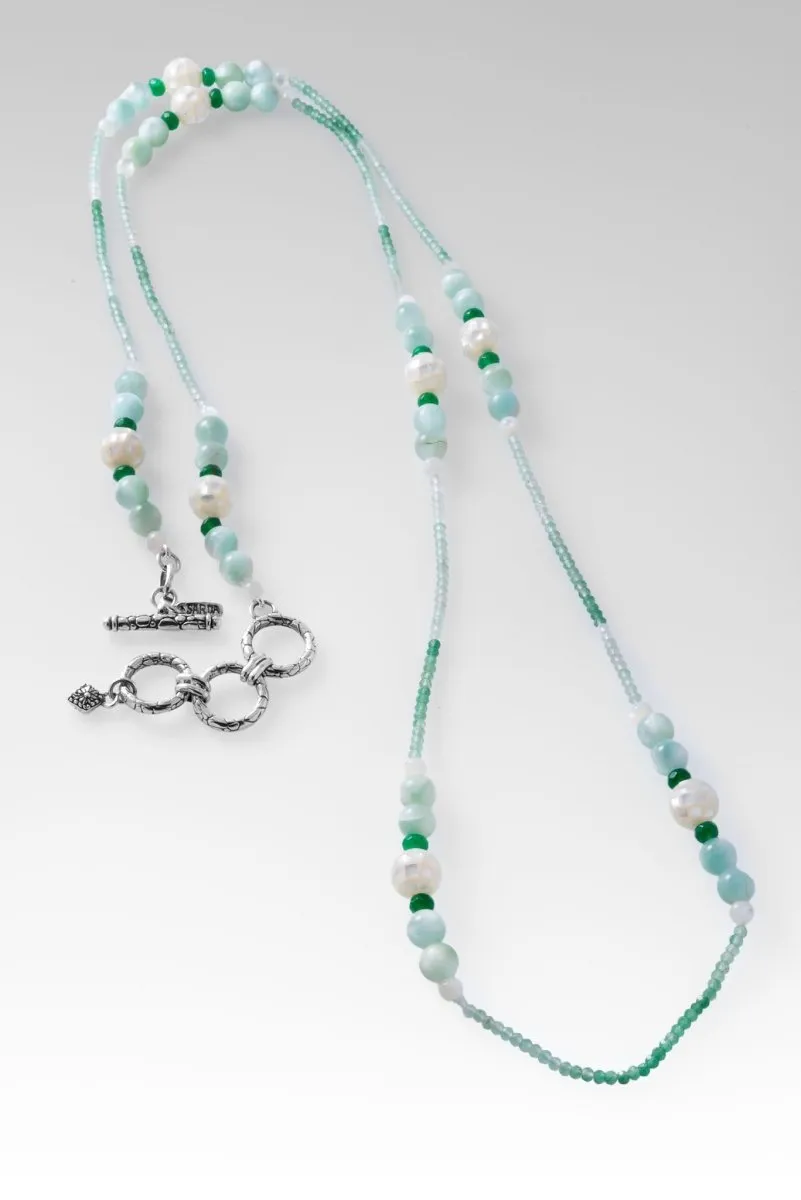 Beaded Ombre Green Onyx Necklace™ in Watermark