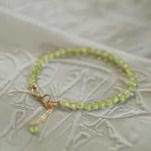 Blissful Peridot Gold Bracelet