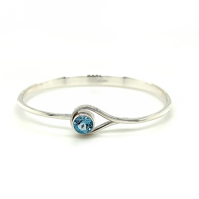 Blue Topaz Sterling Silver Desire Bracelet