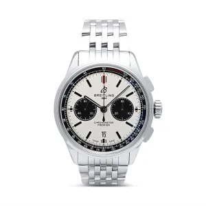 Breitling Premier B01 Steel White Dial Chronograph 42mm (Preowned)