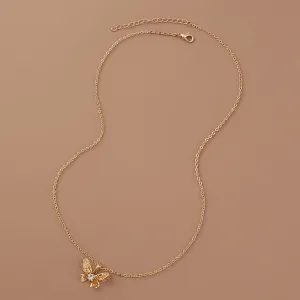 Butterfly Zircon Necklace