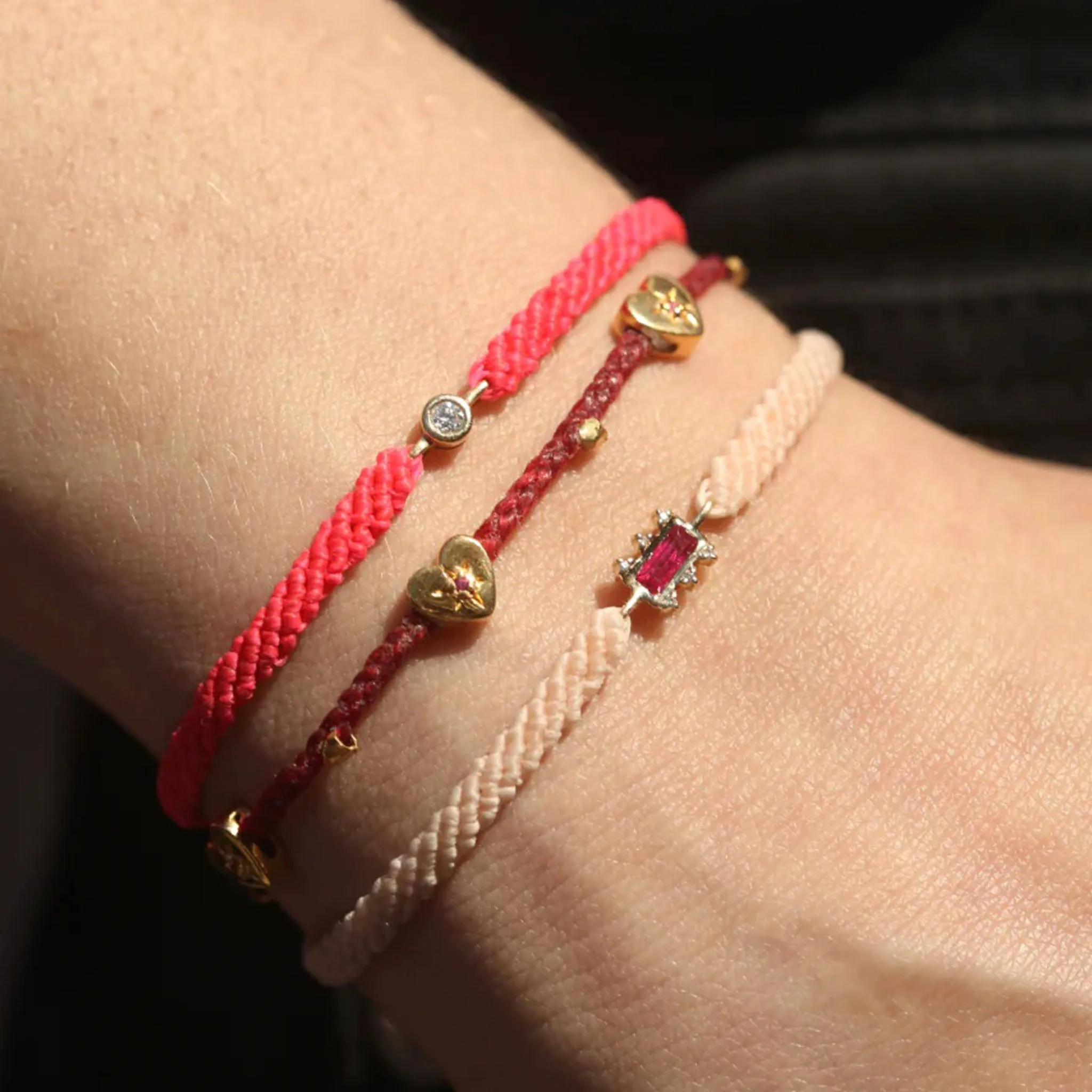 Classic Diamond Bracelet in Fuchsia