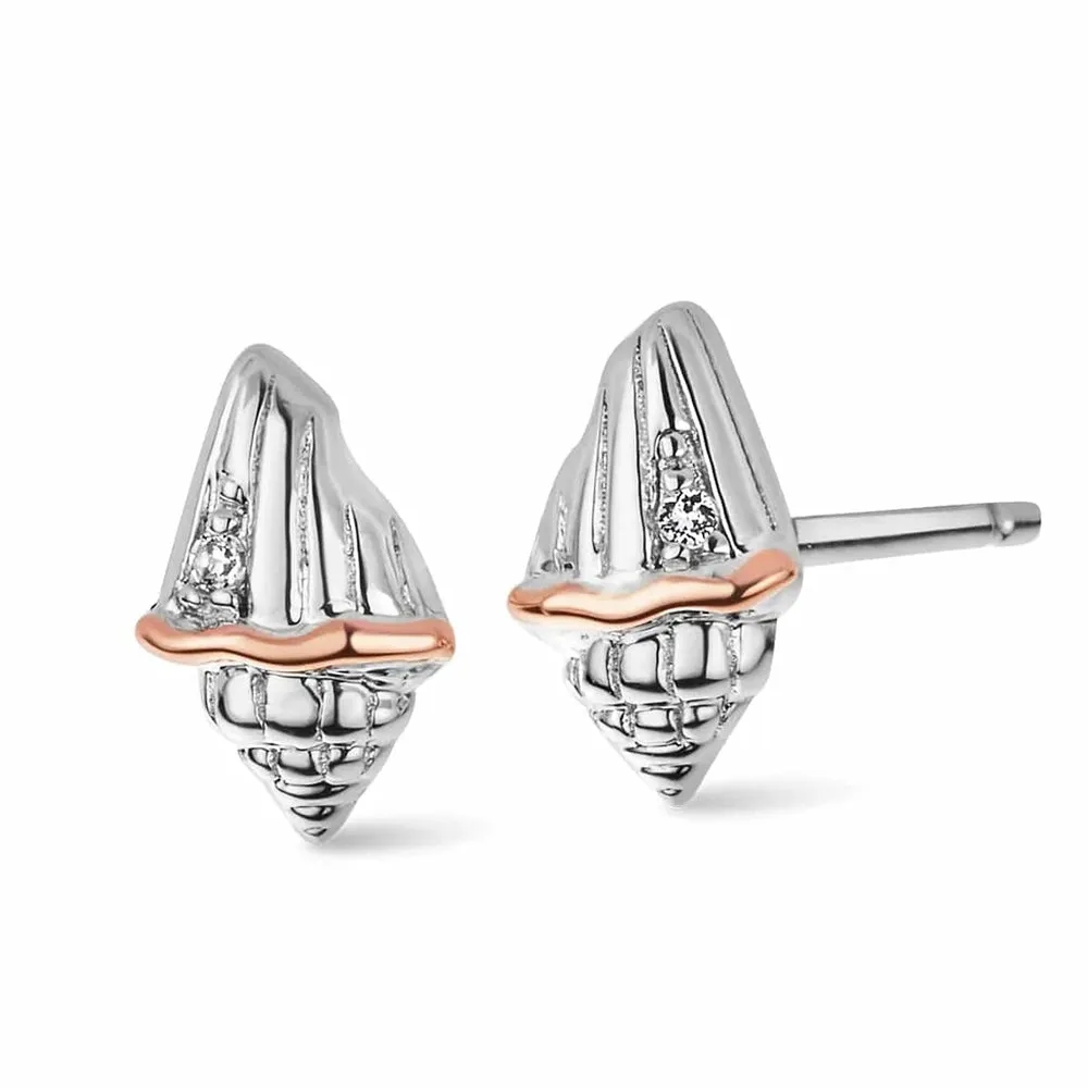 Clogau Sounds of the Sea Silver Stud Earrings 3SBCH0750