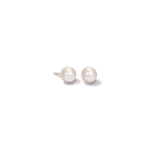 Constanza Stud Earrings 9mm White Gold - Pearl