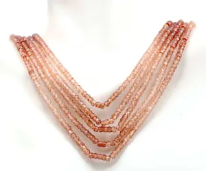 Cubic zircon necklace Orang Zircon Necklace Champagne zircon necklace  Necklace  traditional necklace gift for mom Cubic Zircon SKU:113191