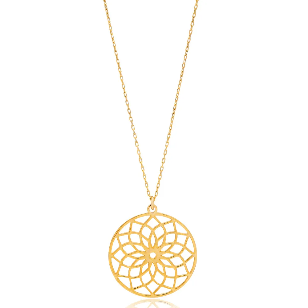 Delilah Flower Necklace - Handmade Turkish 925 Sterling Silver