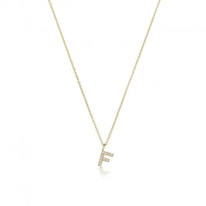 Diamond Jewellery 18ct Gold Diamond Initial Necklace NDQ154/F