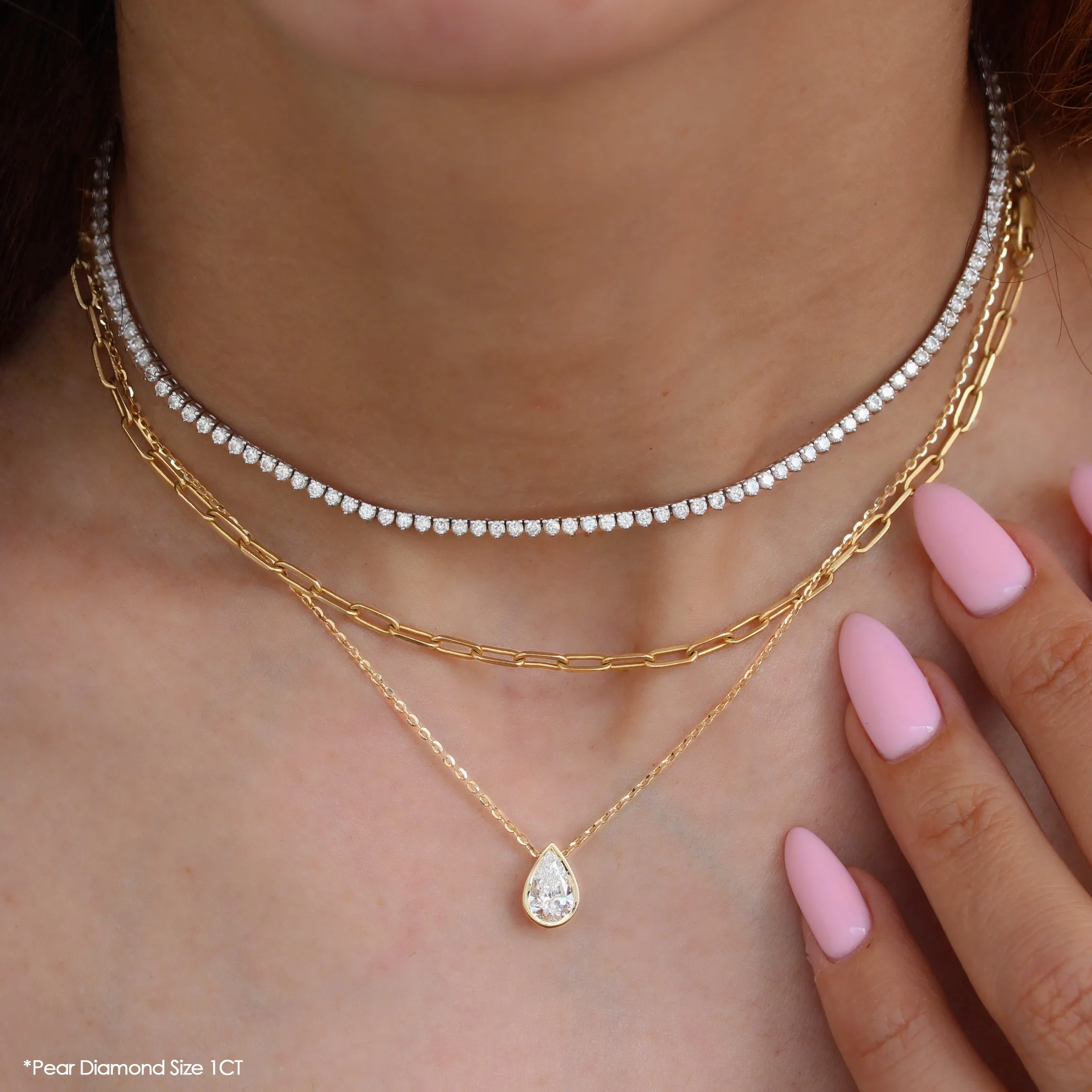 Diamond Tennis Choker Necklace