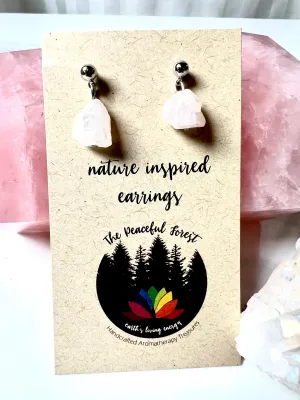 Earrings, Rose Quartz, Stone of Unconditional Love