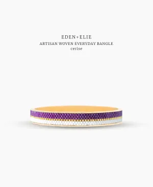 EDEN   ELIE Everyday Gold Narrow Bangle - cerise