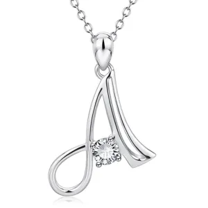 Elegant Rhinestone Letter Initial Personalized Pendant Necklace