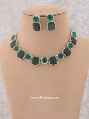 Emerald  Asenath Zirconia Jewellery Set