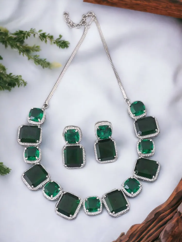 Emerald  Asenath Zirconia Jewellery Set