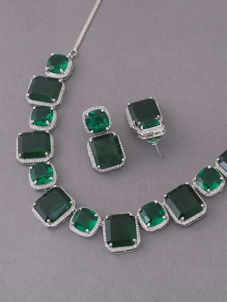 Emerald  Asenath Zirconia Jewellery Set