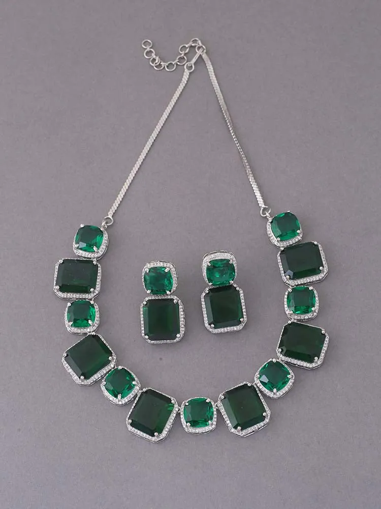 Emerald  Asenath Zirconia Jewellery Set