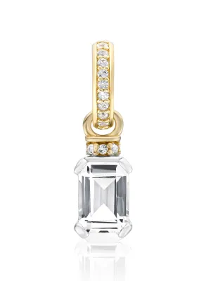 Emerald cut charm