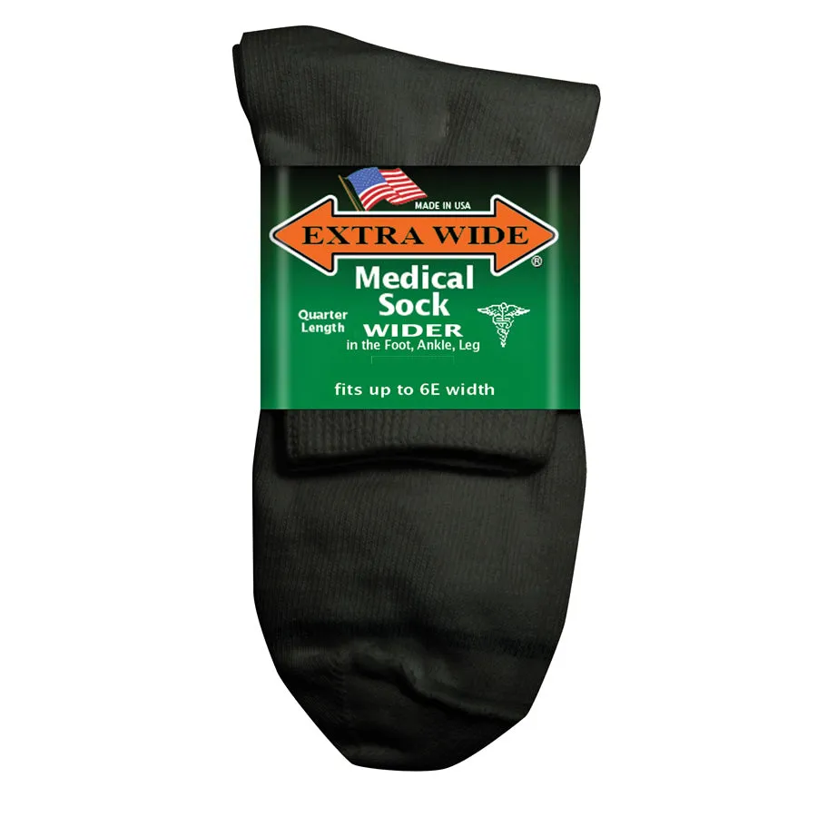 Extra Wide Medical Quarter Socks