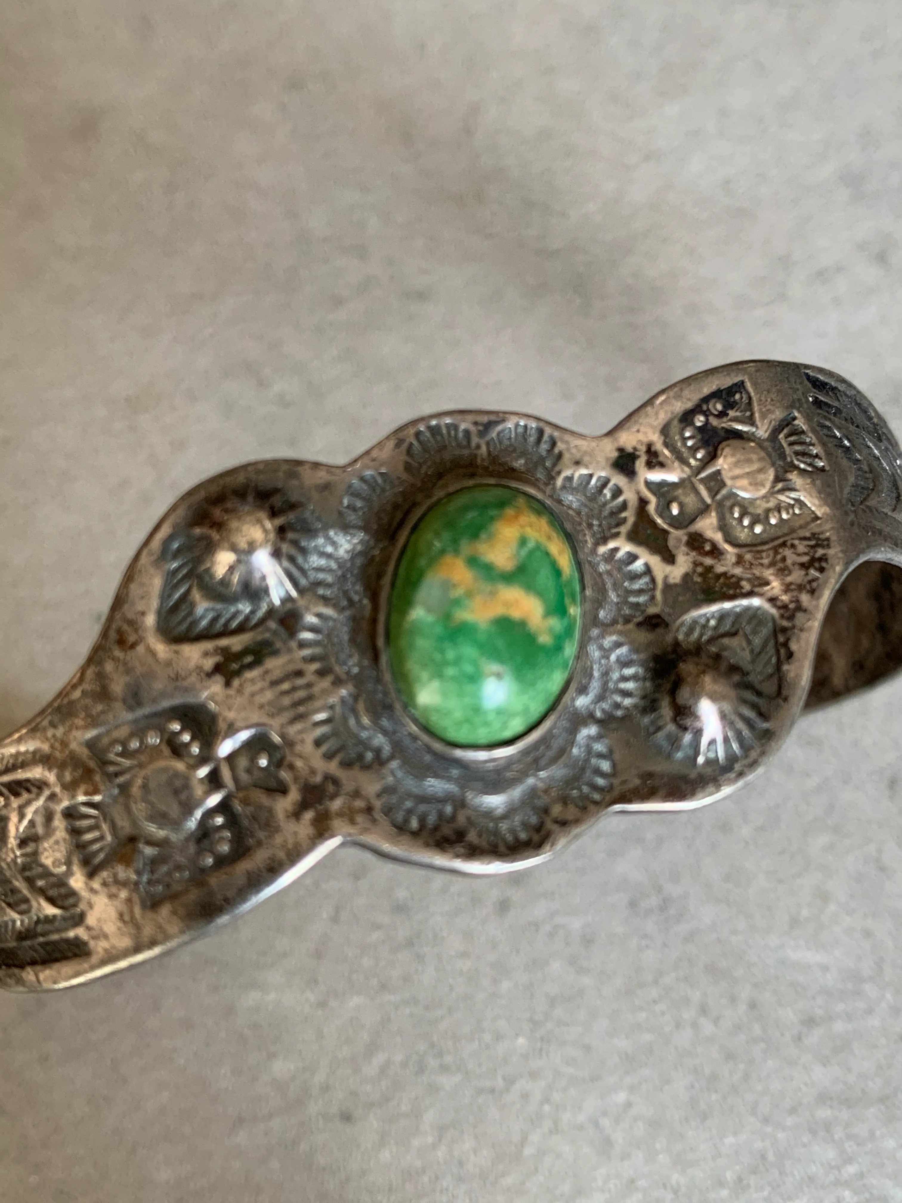 Fred Harvey Era Sterling Turquoise  Bracelet