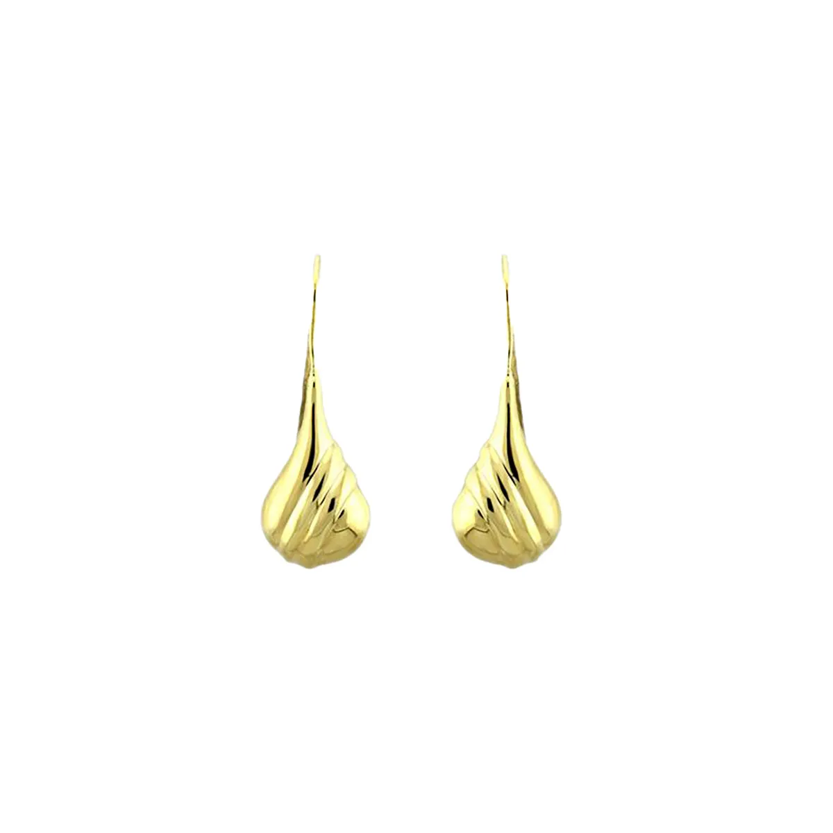 Gold 925 Sterling Silver Earrings with No Stone for Women No Stone Stone Color Style LOAS1335