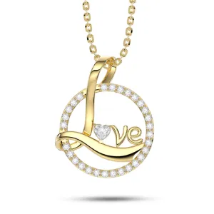 Gold Love Necklace Jewelry Gift