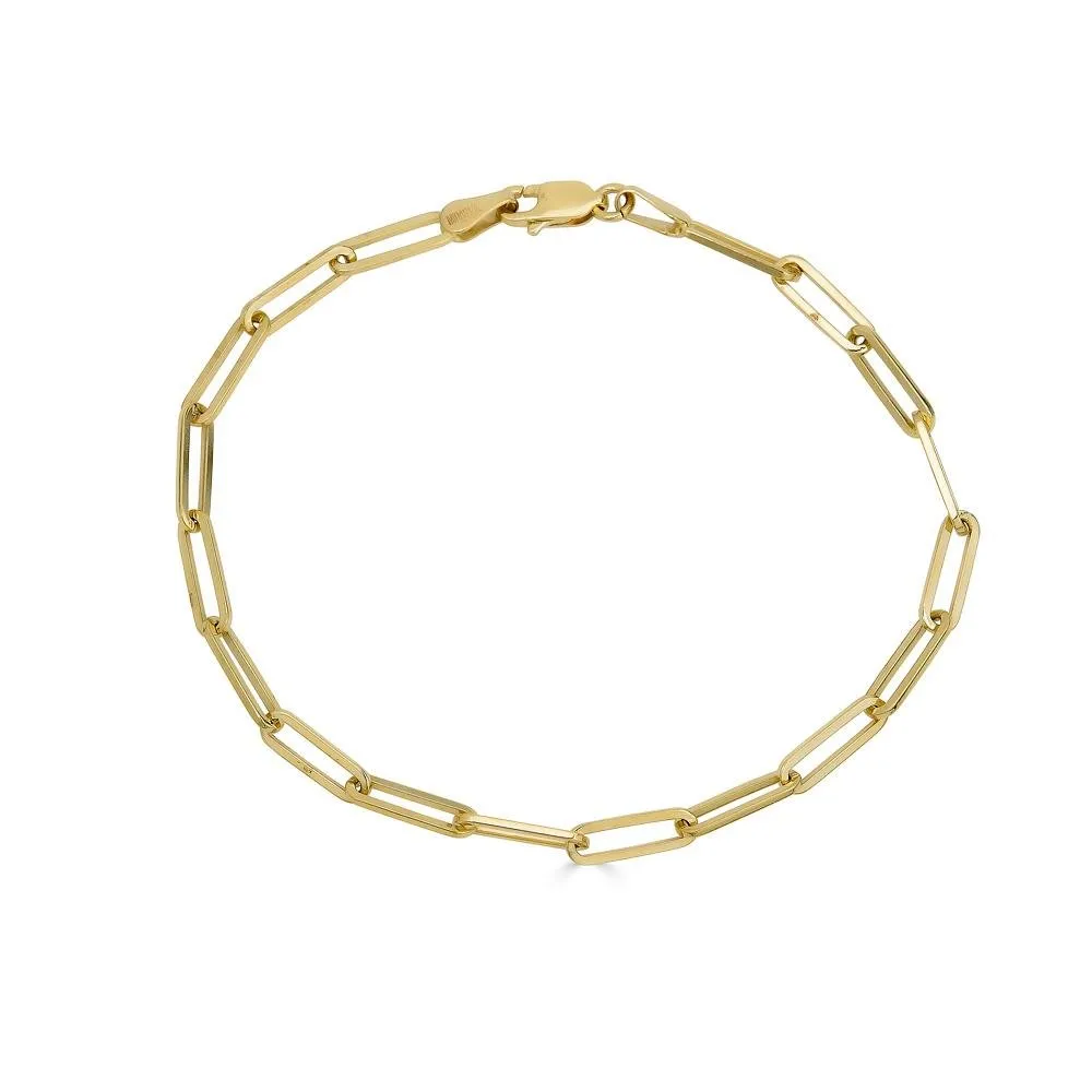 Gold Paperclip Bracelet