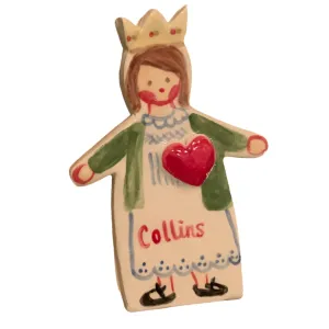 Heart Crown Girl Ornament