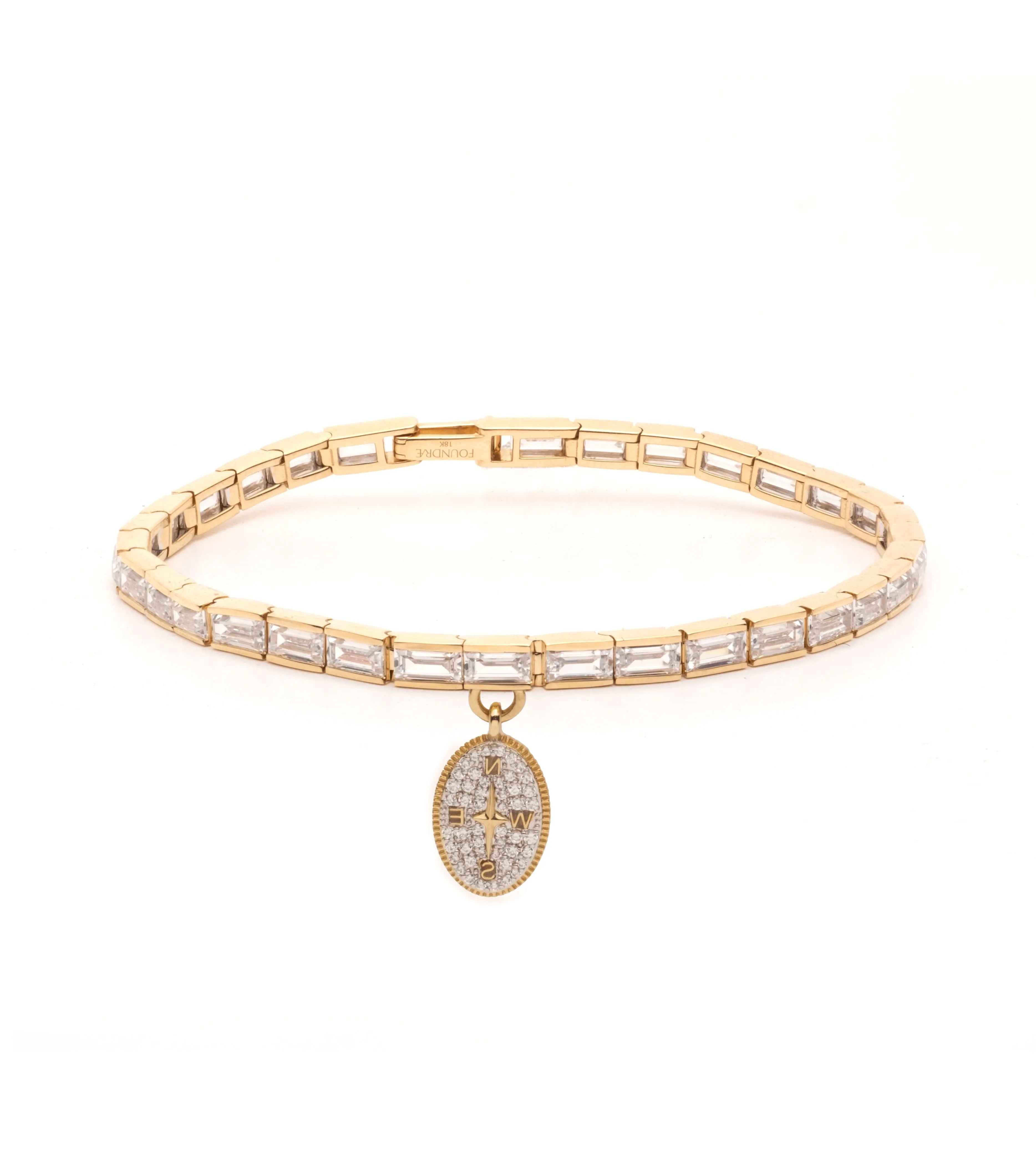 Internal Compass : Diamond Baguette Bracelet