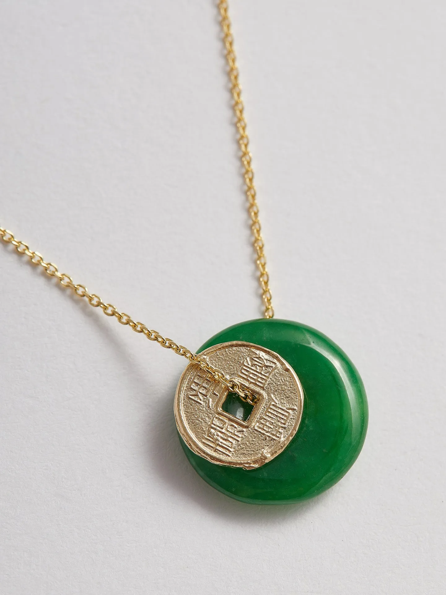 Jade Coin Necklace