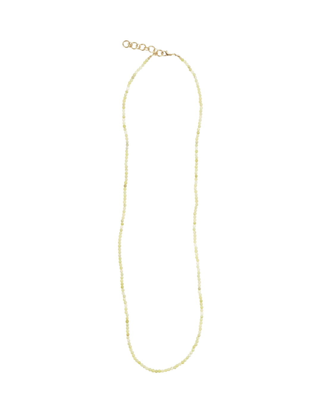 Jade Long Necklace - Gold