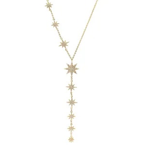 Juliet Star Burst Y Drop Necklace | 18K Gold Plated