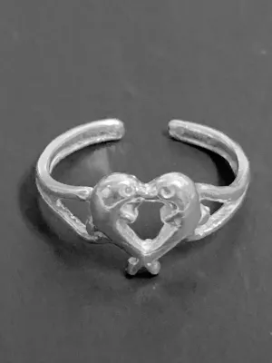 Kissing Dolphin Toe Ring