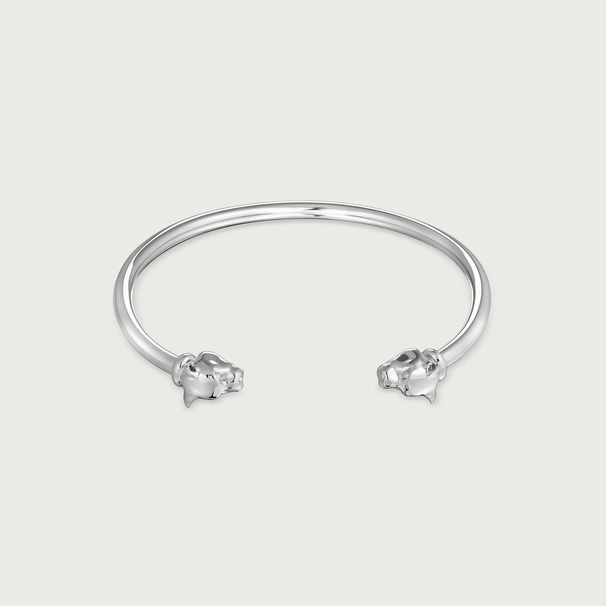 Leopard Bangle Silver