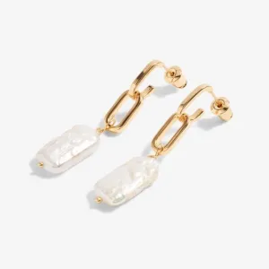 Lumi Pearl Pearl Link Gold Earrings 6211