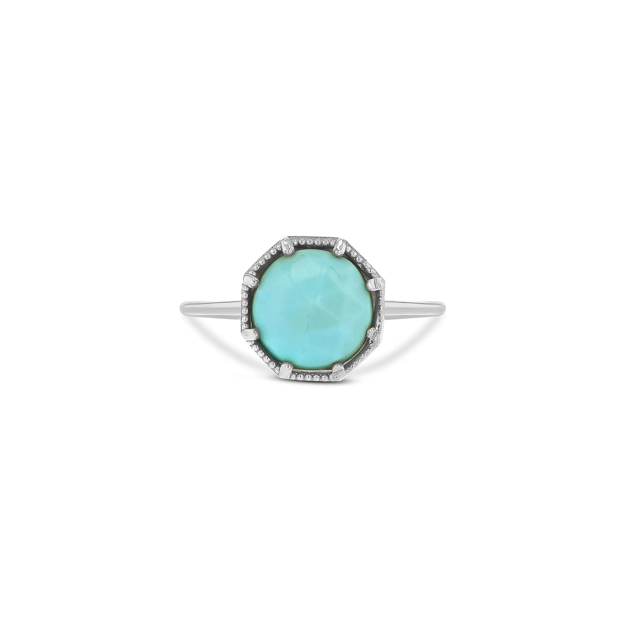 Maman Crown Bezel Turquoise Ring