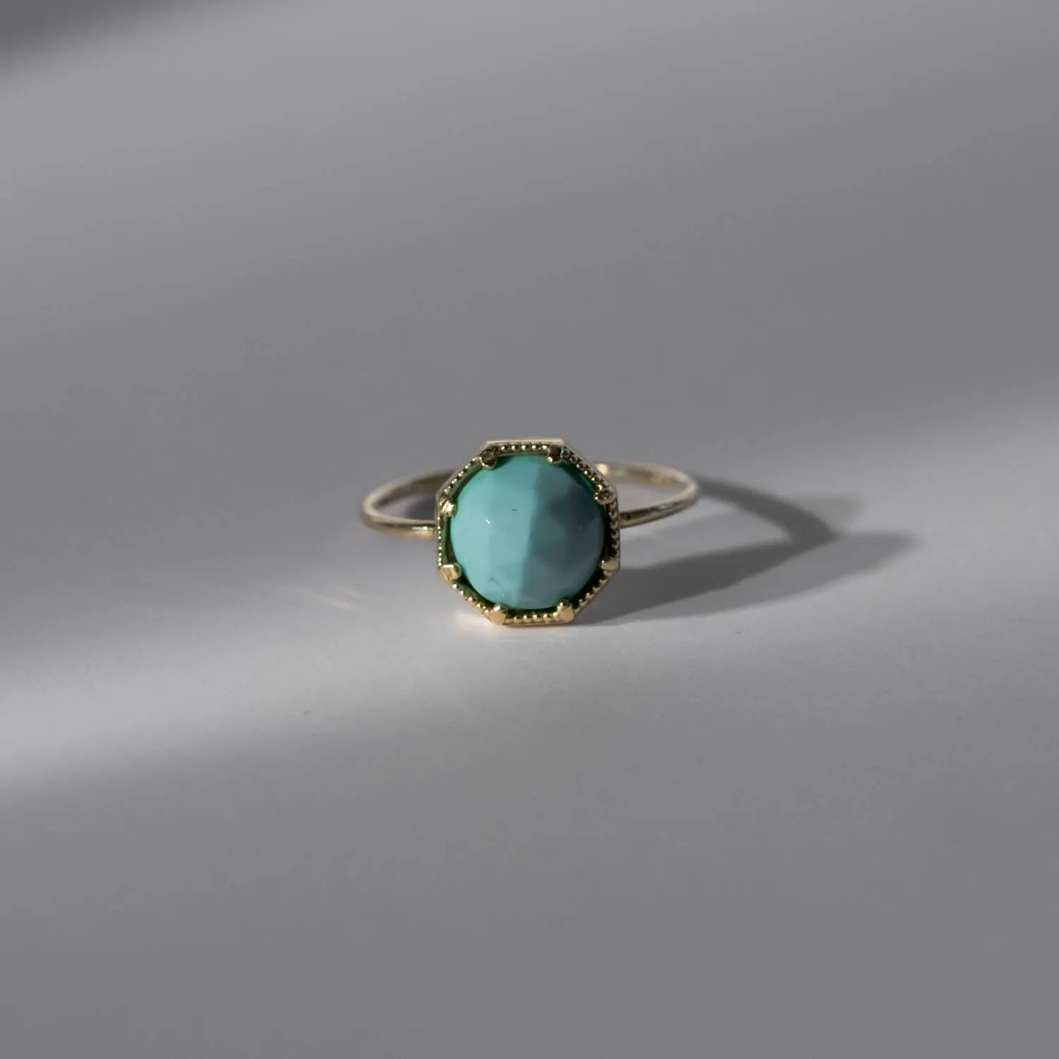 Maman Crown Bezel Turquoise Ring